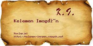 Kelemen Imogén névjegykártya